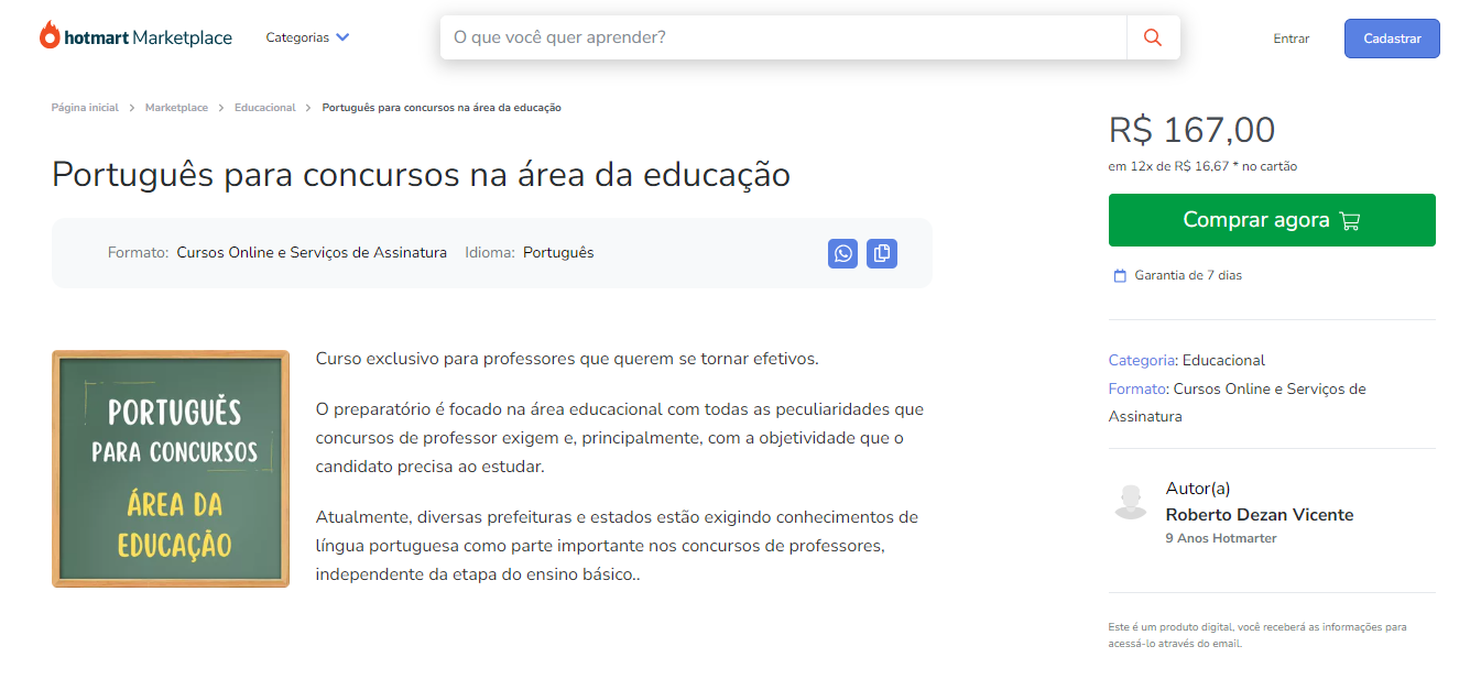 Curso Português para concursos na área da educação